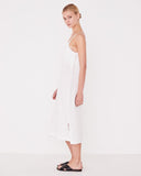 Linen Slip Dress | White